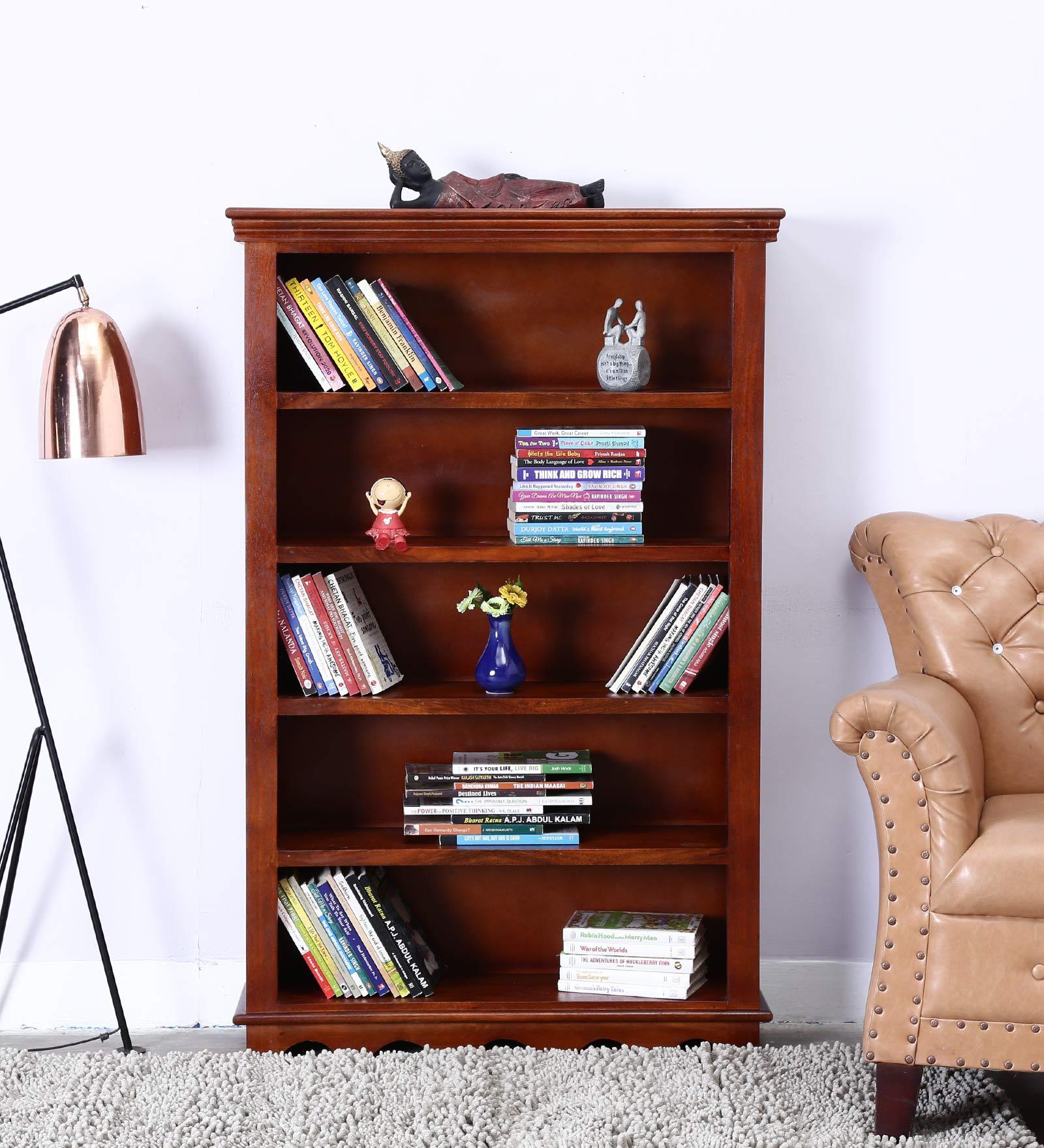 Benny Book Shelf Cum Display Unit in (Honey Oak Finish)